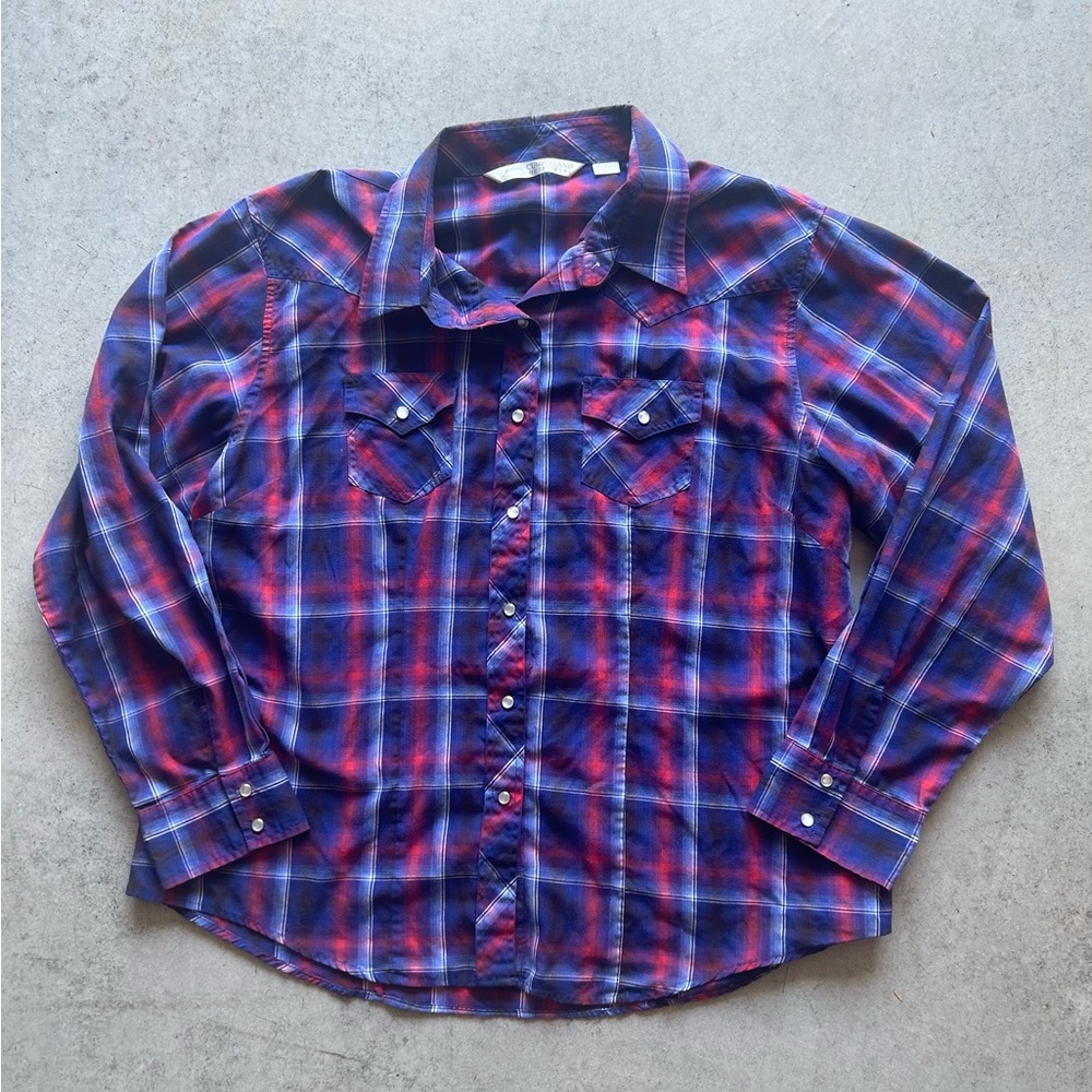 Women’s Cumberland Outfitters Pearl snap shirt size XXL